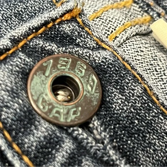 Gap 1969 Sz 12 Long & Lean Flare Jeans Stretch Women's 30" Inseam Y2K Wide Leg - Picture 4 of 11